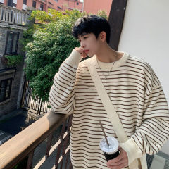 1Hong Kong style hotel striped round neck sweater for men, pullover sweater for men, knitted sweater for men, jacket for men