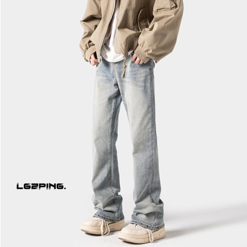 Spring new style shadowless wall large size American bootcut jeans