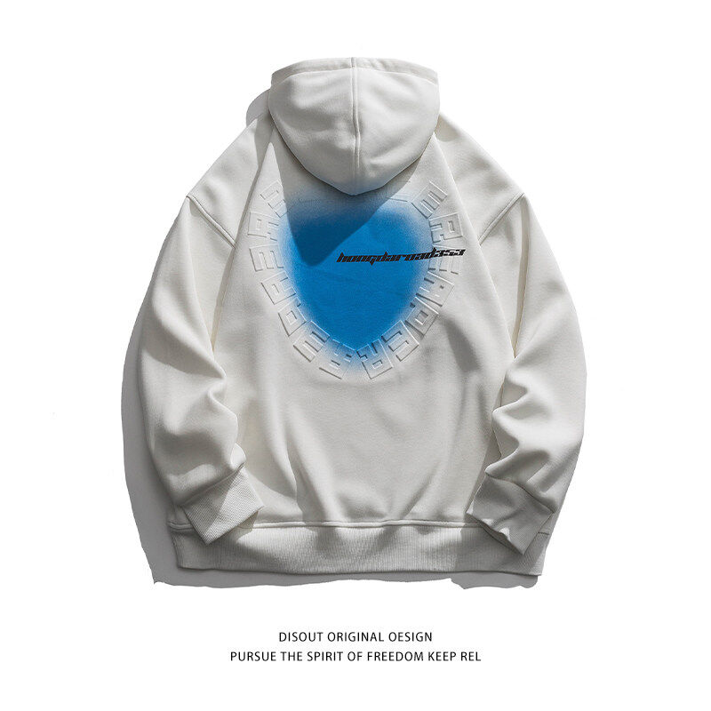 Long sleeve heavyweight spring and autumn hooded sweatshirt