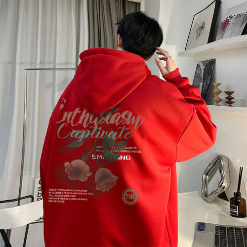 Live broadcast quality 360g heavyweight American printed sweatshirt