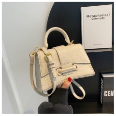 French simple casual temperament bag 2024 summer new fashion portable shoulder crossbody bag Western style small square bag