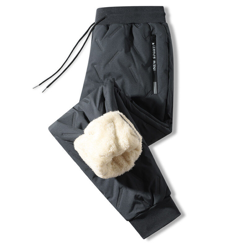 Autumn and winter lamb velvet trousers plus cashmere velvet dad cotton trousers for middle-aged and elderly casual trousers, versatile