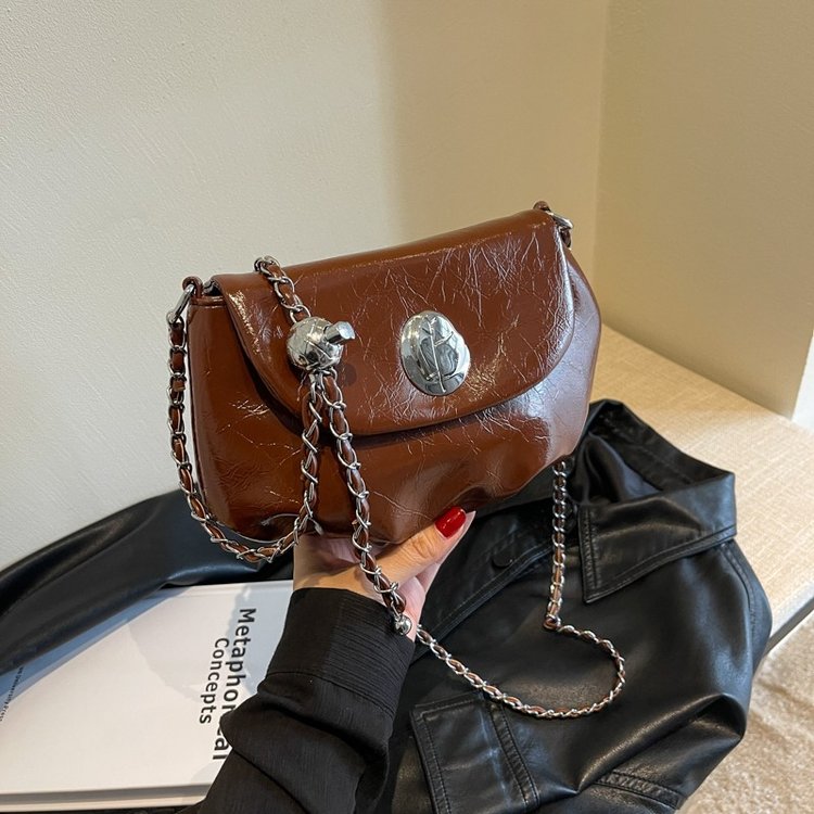 Retro design niche ins bag women's chain Korean small shoulder bag versatile 2024 spring and summer new crossbody bag