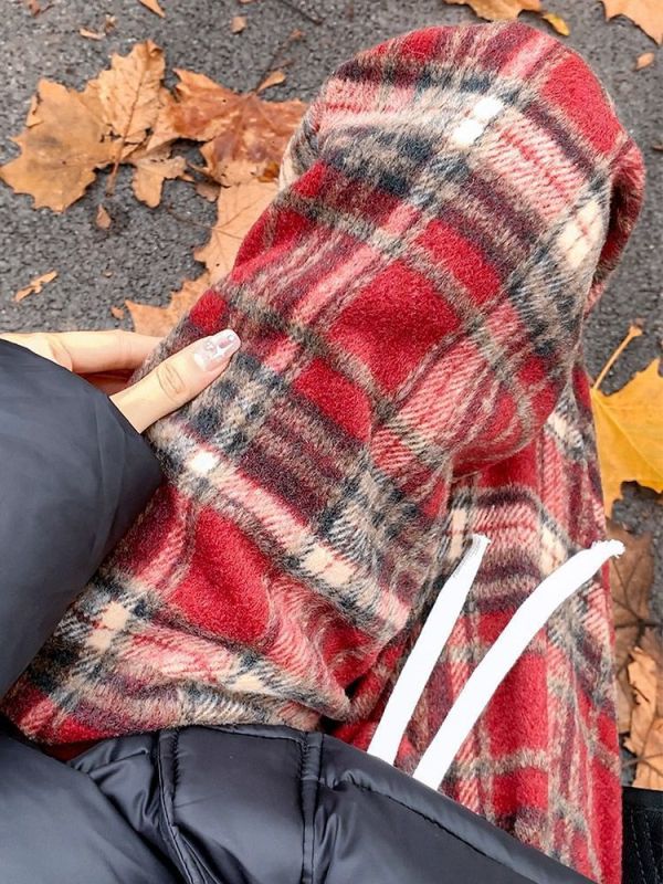 Original fabric, manufacturing method, quality is higher than professional woolen plaid pants for women, autumn and winter cotton pants