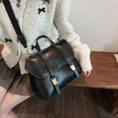 Retro bag women's large capacity 2024 new versatile one-shoulder cross-body commuter tote bag multi-functional backpack