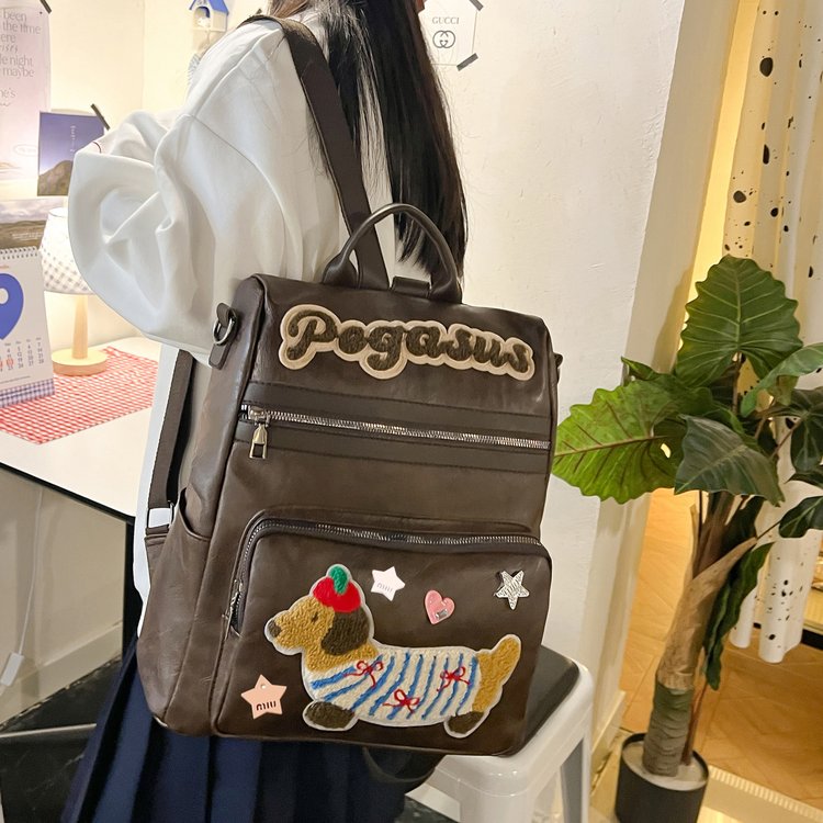 Backpack 2024 New Trendy Casual Lightweight Backpack High-end Cute Fashion Versatile Student School Bag