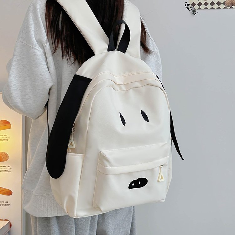 Campus bag female college student ins Korean version cute puppy junior high school student backpack large capacity high school student backpack
