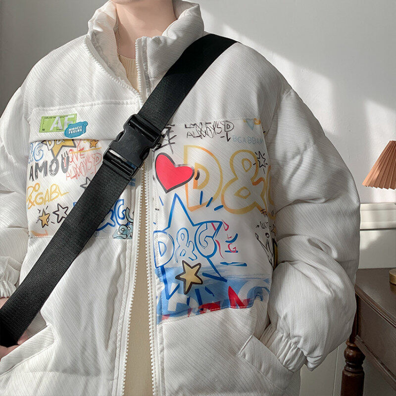 Small fresh bakery stand collar cotton coat couple cute Korean version