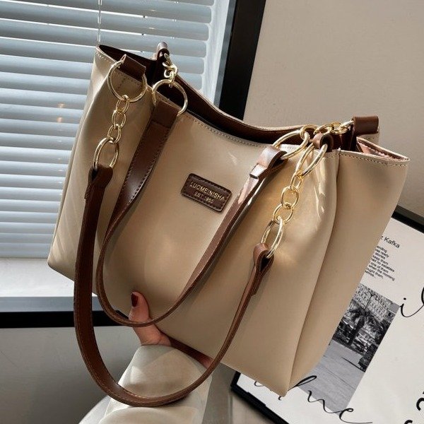 Korean version PU soft leather tote bag for women new fashion versatile large capacity shoulder armpit bag casual shoulder bag