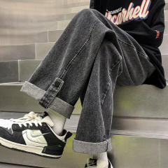 Highly recommended!  American high street straight jeans, retro vibe style overalls