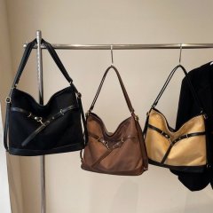 Foreign single retro backpack bag for women 2024 new fashion niche tote bag versatile large capacity shoulder bag trendy