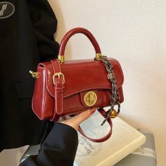 Textured small square bag for women, versatile small bag 2024 new fashion handbag niche high-end single shoulder crossbody bag