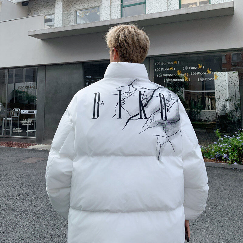 Printed letters trendy cotton jacket