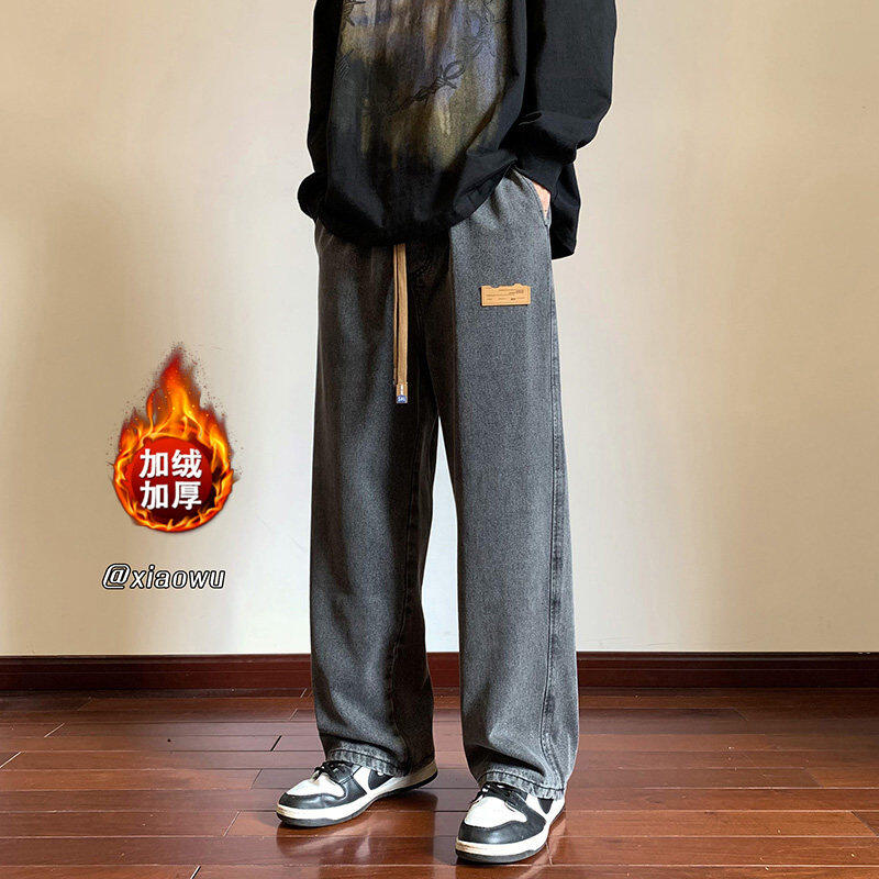 Click 8 Large Size Straight Velvet Jeans