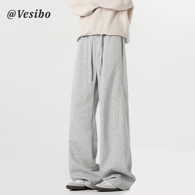 High street trendy ins trendy brand design niche straight casual trousers trendy Korean version
