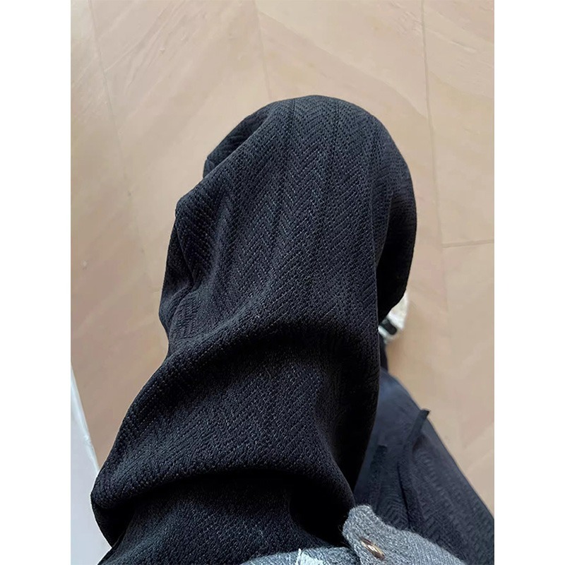 2024 new style off-white chenille wheat wide-leg pants for women fat mm large size slimming pear-shaped body winter