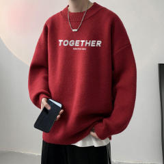 high quality!  Autumn and winter half turtleneck sweater for men, velvet thickened sweater for men, knitted sweater for men