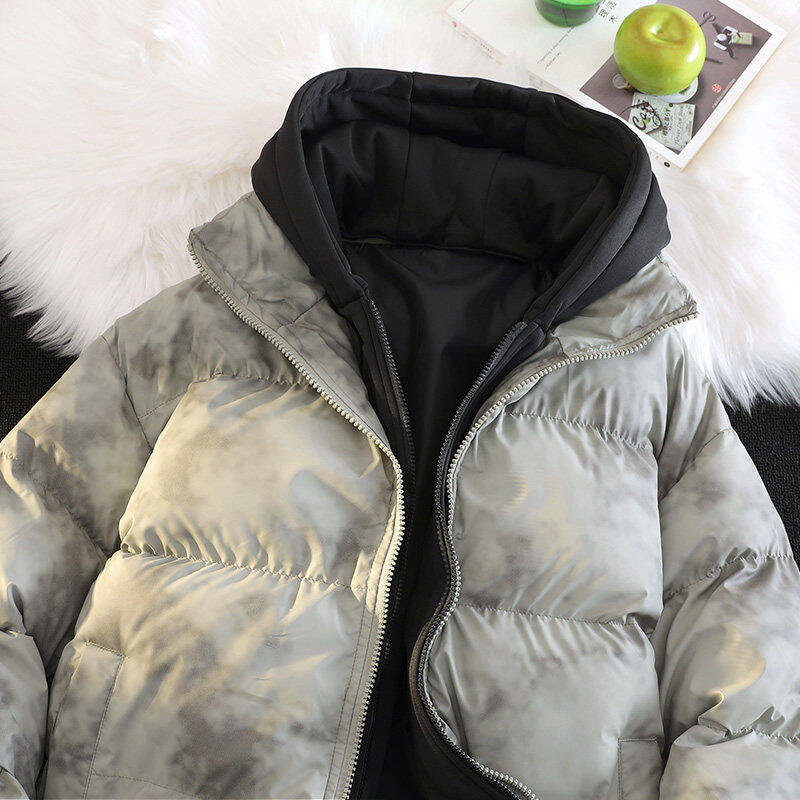 Winter fake two-piece cotton coats and jackets for men and women