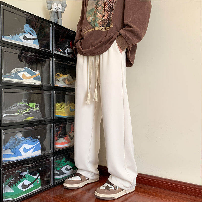 69 Simple and Trendy Korean Style Solid Color Versatile Casual Pants Loose Large Size Trousers