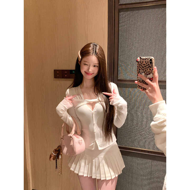 Pure lust style inner long-sleeved T-shirt women's autumn and winter design slim fit top