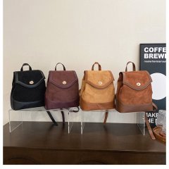 Korean style autumn and winter new backpack women's casual versatile textured handbag shopping and travel trendy shoulder bag for women