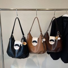 Foreign single high-end retro large-capacity bag women's 2024 new autumn and winter commuter backpack single shoulder tote bag