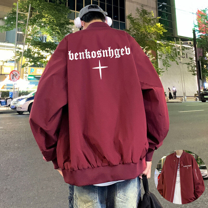 Hong Kong style new autumn fashion versatile loose letter print trendy jacket