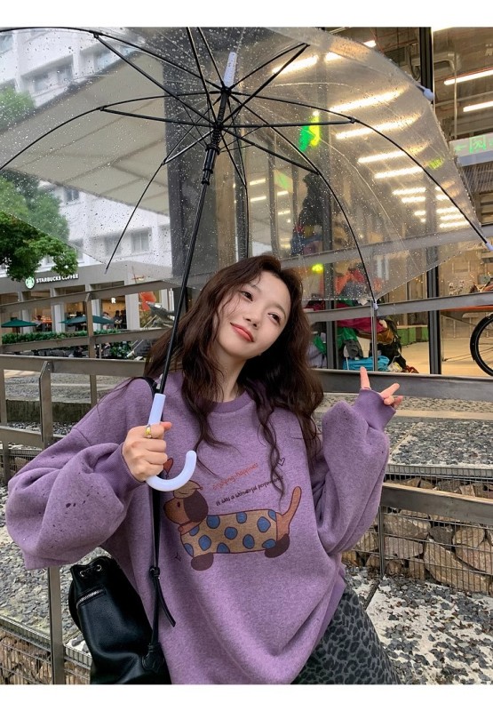 Zhang Beibei's new product has been launched, Fairy Tale Town, natural high-density cotton, childlike cartoon dog print sweatshirt