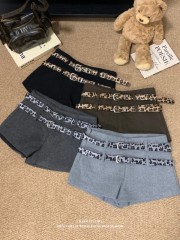 Slim woolen shorts 2024 winter double belt low waist hip lifting hot pants