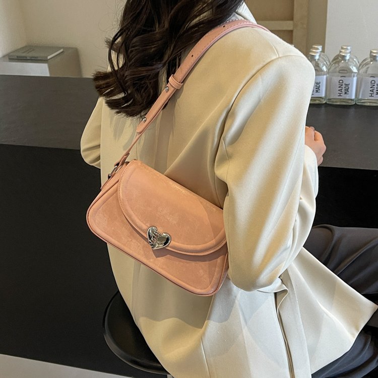 This year's popular bags for women 2024 new high-end solid color texture niche shoulder bag versatile cross-body small square bag