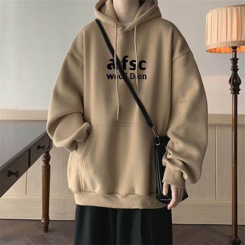 Hooded sweatshirt men's new heavyweight niche high street fashion brand American jacket