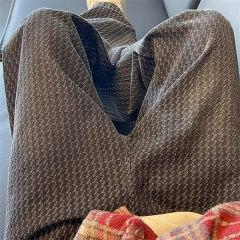 American retro washed, distressed textured design straight jeans