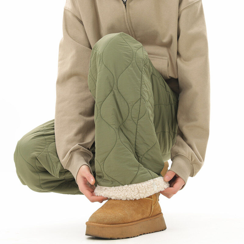 Winter cotton trousers, lambswool casual pants, Northeastern cotton trousers