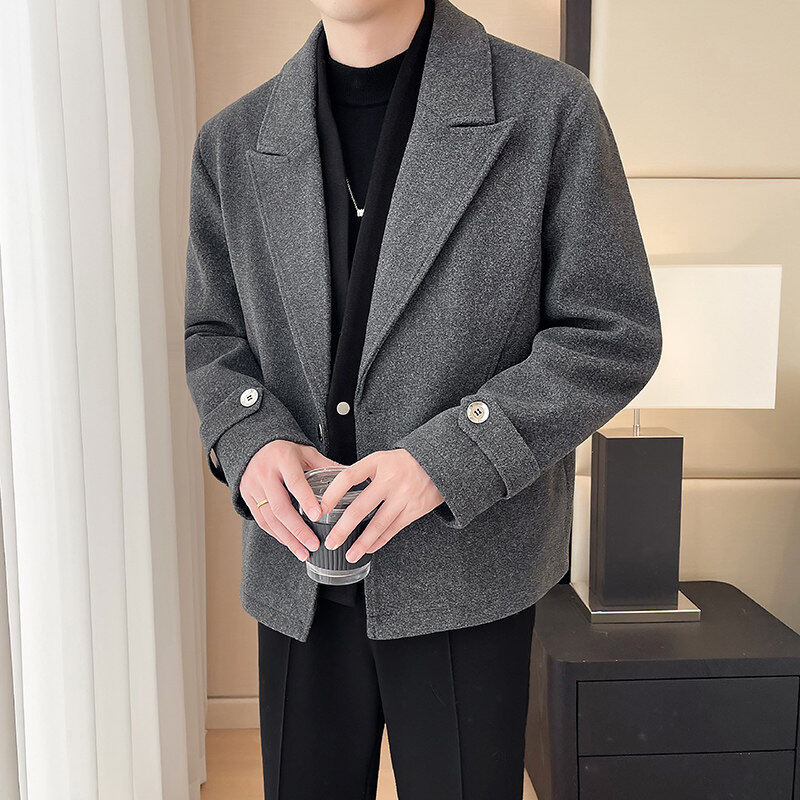 Winter cotton thickened fake woolen jacket