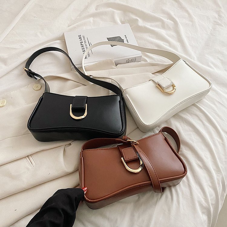 French niche, versatile, small bag for women, new trendy autumn fashion armpit bag, retro textured shoulder bag