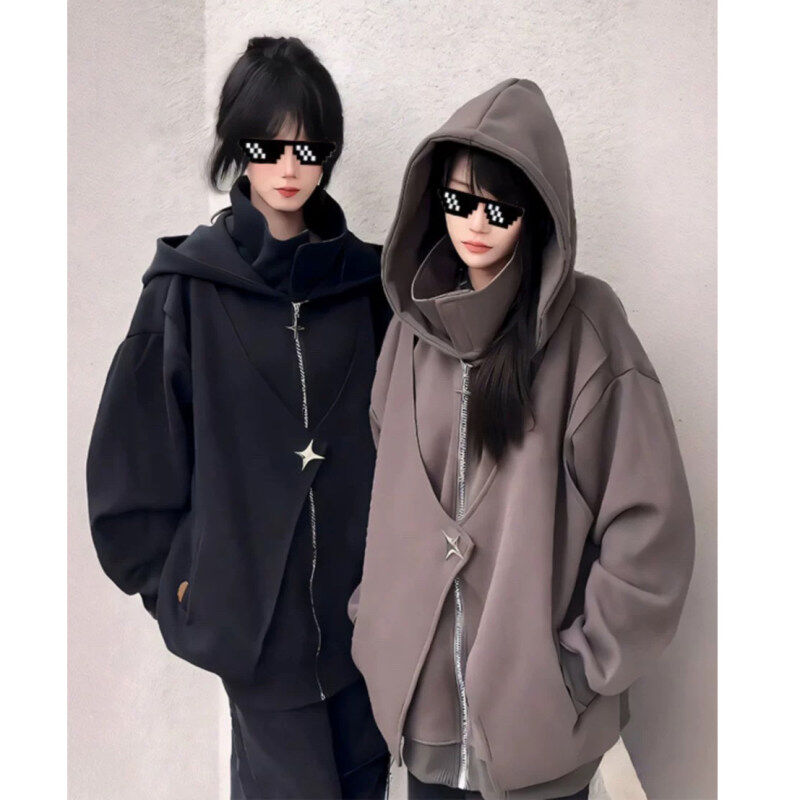 Network diagram!  !  !  Jacket velvet thickened sweatshirt men and women hooded trendy brand