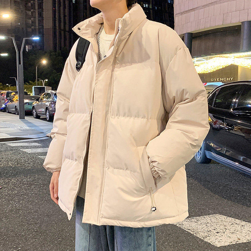 Trendy loose stand-collar cotton coat, versatile casual cotton coat