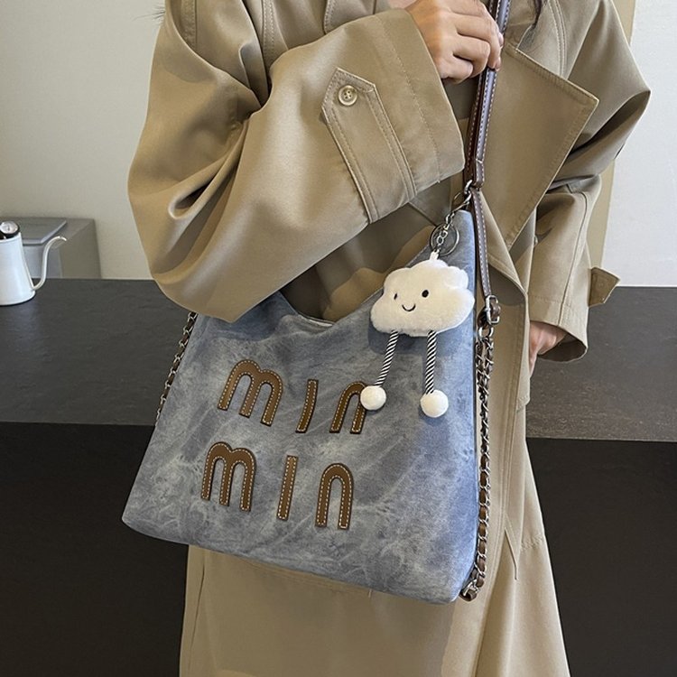 Casual Retro Large Capacity Bag Women 2024 New Autumn Personalized Beautiful Fashion Single Shoulder Messenger Bag Tote Bag