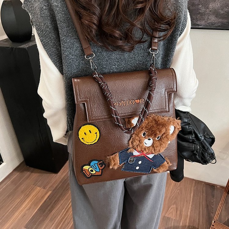 Cross-border casual commuting tote bag for women large capacity 2024 new street trend single shoulder crossbody bag backpack