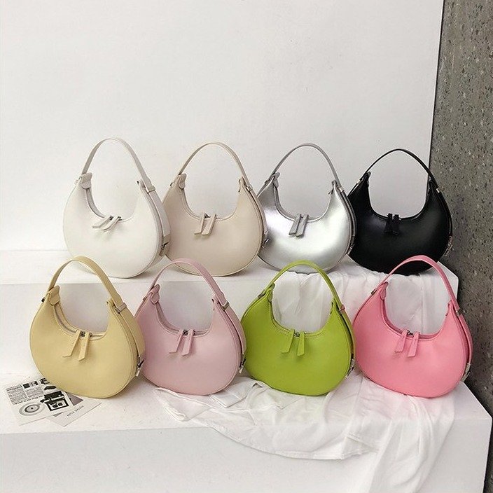Women's bag fashion design underarm crescent bag summer dark style crescent bag fashion personality shoulder bag for women