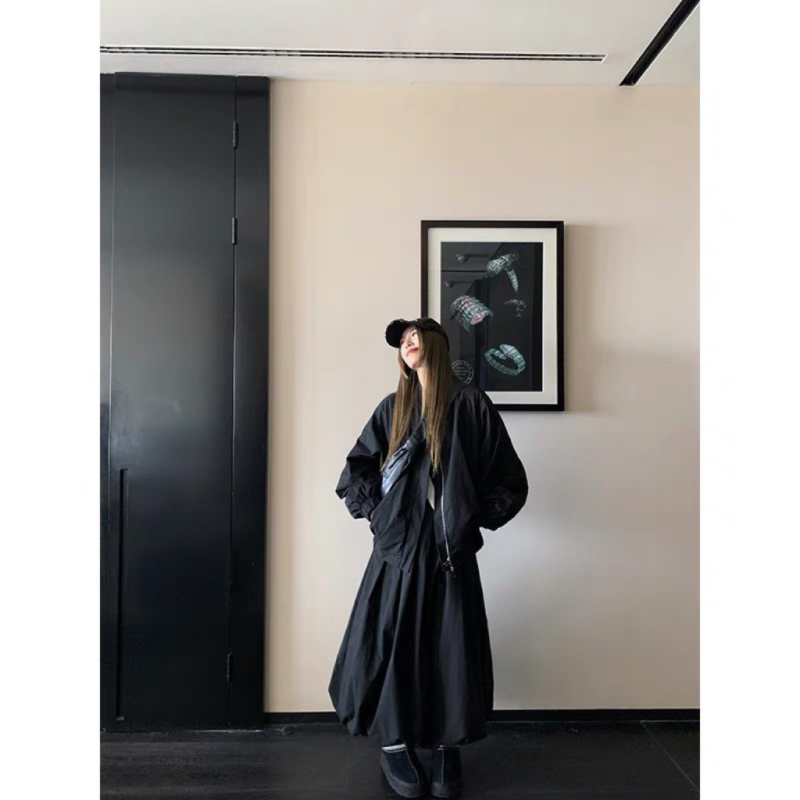 Xiaojunjun 11/11 new CDG girls/private flight jacket cotton coat + bud skirt suit