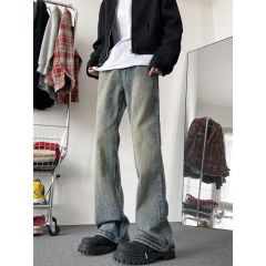 Jeans men's high street handsome and versatile straight Korean style trendy autumn and winter ins trousers