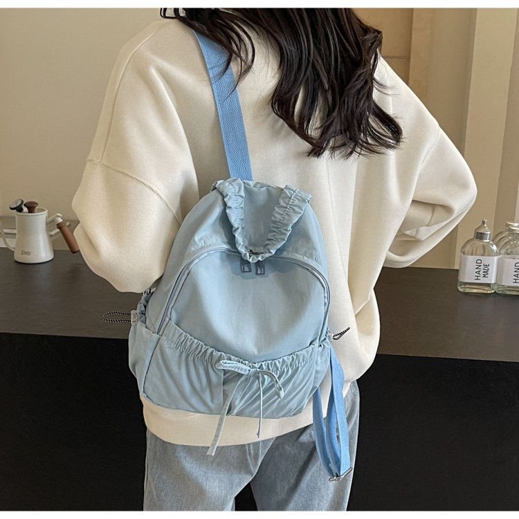 Casual college style women's backpack 2024 new fashion niche student school bag travel small backpack