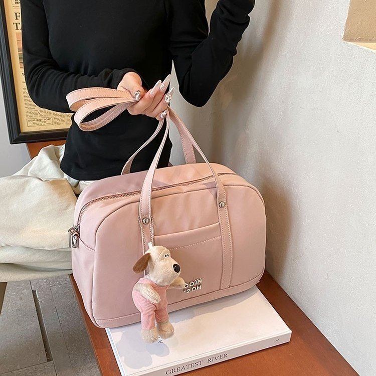 Casual large-capacity nylon cloth bag for women 2024 new fashion commuter shoulder bowling bag hand-held tote bag