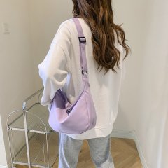 Nylon crossbody bag women's new trendy dumpling bag lightweight small shoulder bag armpit bag simple single shoulder canvas bag