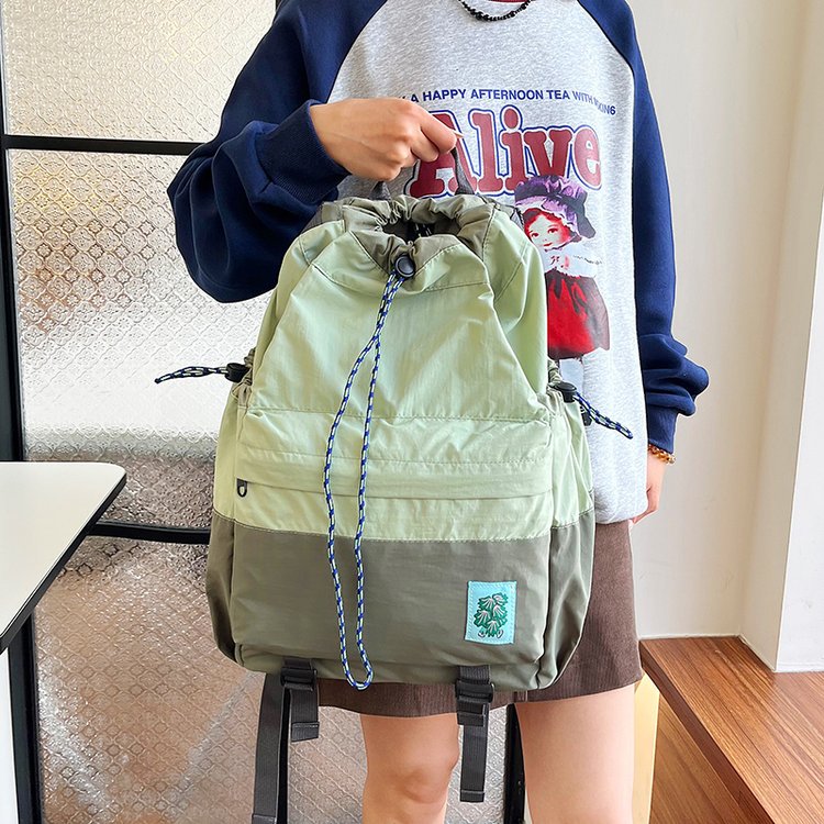 New 2024 lightweight casual backpack, drawstring bag, outdoor sports mountaineering large capacity travel bag