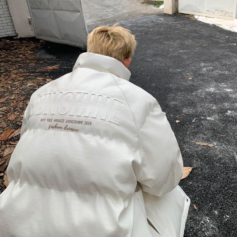 Data explosion!  Crocodile leather embossed printed high-quality loose and versatile cotton jacket