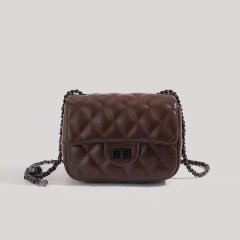 Diamond embroidery thread niche design bag 2024 autumn and winter new women's bag internet celebrity chain crossbody bag small square bag