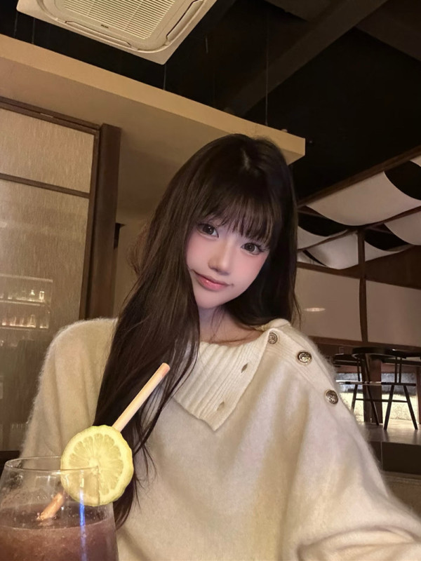 Irregular pullover sweater, lazy design sweater top for women