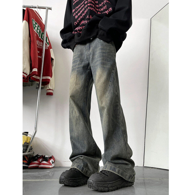 American wasteland style~retro distressed bootcut jeans